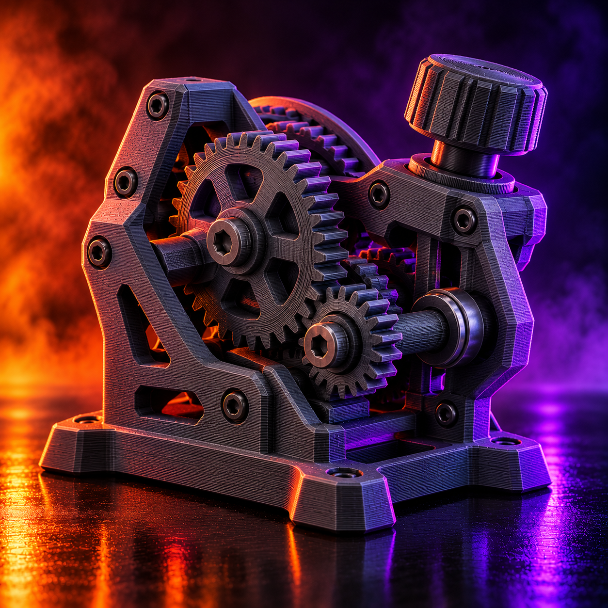 Peça mecânica técnica impressa em 3D